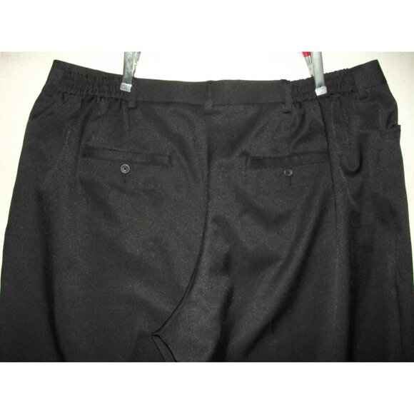 oobe Pants Womens Plus Size 32 x 34" Black Flat Front straight leg Uniform Work - Picture 9 of 11